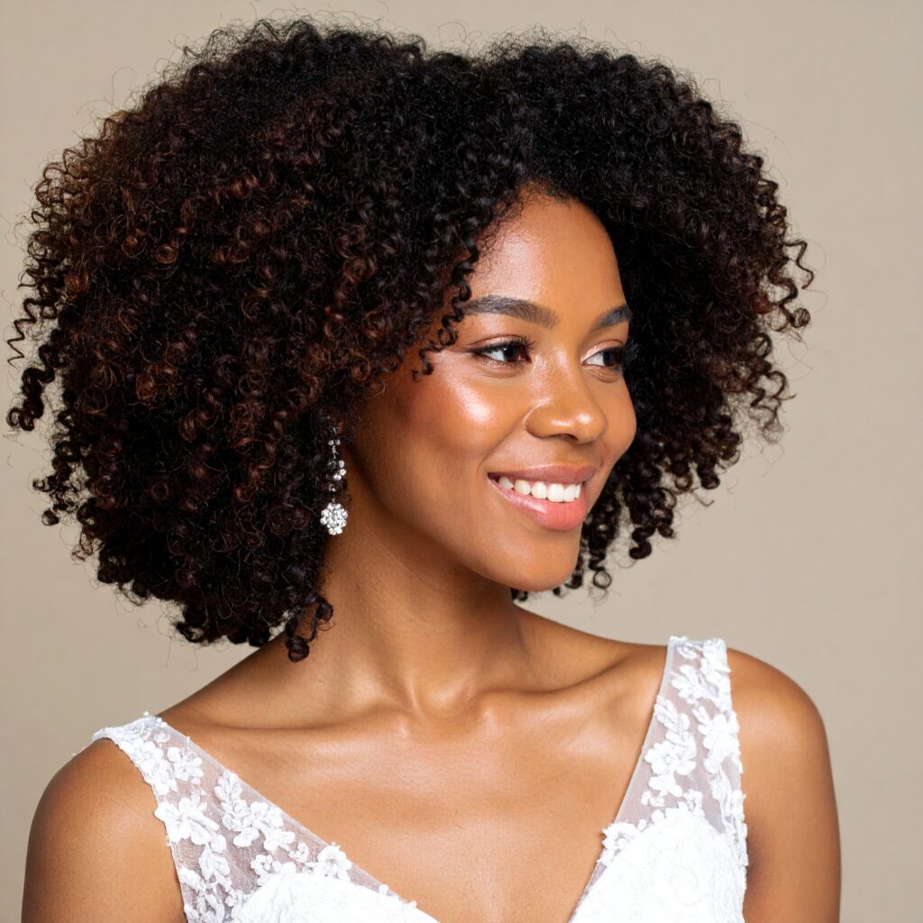 coupe afro pour mariage,